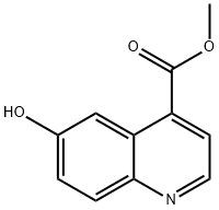 4-Quinolinecarboxylic acid, 6-hydroxy-, methyl ester 구조식 이미지