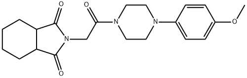 2-{2-[4-(4-methoxyphenyl)piperazin-1-yl]-2-oxoethyl}hexahydro-1H-isoindole-1,3(2H)-dione 구조식 이미지