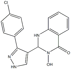 2-[3-(4-chlorophenyl)-1H-pyrazol-4-yl]-3-hydroxy-2,3-dihydro-4(1H)-quinazolinone Structure