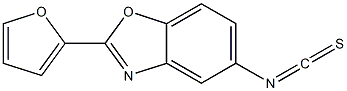 Isothiocyanic acid, 2-(2-furyl)-5-benzoxazolyl ester Structure