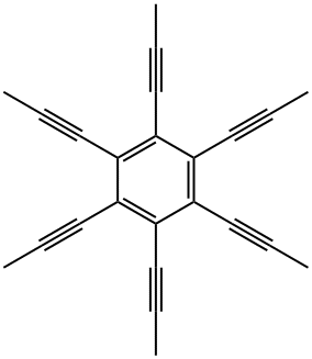 Benzene, 1,2,3,4,5,6-hexa-1-propyn-1-yl- 구조식 이미지