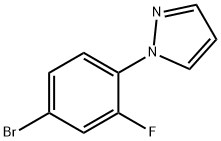 1-(4-bromo-2-fluorophenyl)-1H-pyrazole 구조식 이미지