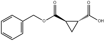 2-(benzyloxycarbonyl)cyclopropanecarboxylic acid 구조식 이미지