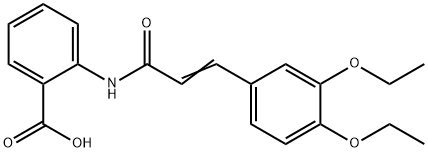 2-[[3-(3,4-Diethoxyphenyl)-1-oxo-2-propen-1-yl]amino]benzoic acid 구조식 이미지