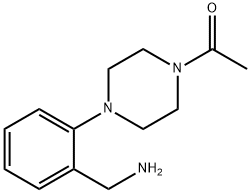 1-{4-[2-(aminomethyl)phenyl]piperazin-1-yl}ethan-1-one Structure