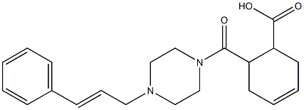 6-[(4-cinnamyl-1-piperazinyl)carbonyl]-3-cyclohexene-1-carboxylic acid 구조식 이미지