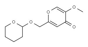 5-methoxy-2-(((tetrahydro-2H-pyran-2-yl)oxy)methyl)-4H-pyran-4-one* Structure
