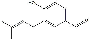 Benzaldehyde,4-hydroxy-3-(3-methyl-2-buten-1-yl)- Structure