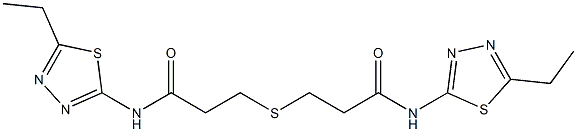 N-(5-ethyl-1,3,4-thiadiazol-2-yl)-3-({3-[(5-ethyl-1,3,4-thiadiazol-2-yl)amino]-3-oxopropyl}sulfanyl)propanamide 구조식 이미지