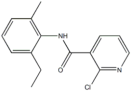 2-chloro-N-(2-ethyl-6-methylphenyl)pyridine-3-carboxamide 구조식 이미지