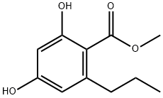2,4-dihydroxy-6-propyl-benzoic acid methyl ester Structure