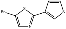 5-Bromo-2-(3-thienyl)thiazole 구조식 이미지