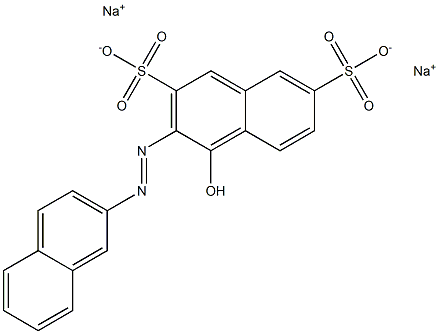2,7-Naphthalenedisulfonic acid, 4-hydroxy-3-(2-naphthalenylazo)-, disodium salt 구조식 이미지