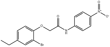 2-(2-bromo-4-ethylphenoxy)-N-(4-nitrophenyl)acetamide 구조식 이미지