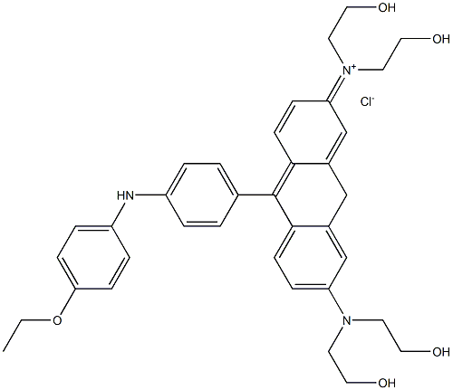 Ethanaminium, N-[4-[[4-[bis(2-hydroxyethyl)amino]-2-methylphenyl][4-[(4-ethoxyphenyl)amino]phenyl]methylene]-3-methyl-2,5-cyclohexadien-1-ylidene]-2-hydroxy-N-(2-hydroxyethyl)-, chloride Structure