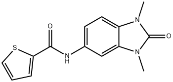 N-(1,3-dimethyl-2-oxo-2,3-dihydro-1H-benzimidazol-5-yl)-2-thiophenecarboxamide 구조식 이미지