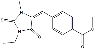 methyl 4-[(1-ethyl-3-methyl-5-oxo-2-thioxo-4-imidazolidinylidene)methyl]benzoate Structure