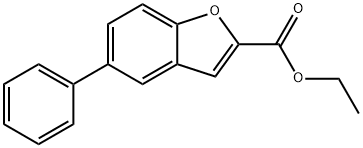 2-Benzofurancarboxylic acid, 5-phenyl-, ethyl ester Structure