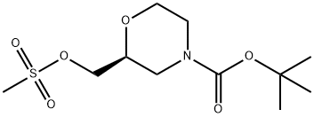 2-methanesulfonyloxymethyl-morpholine-4-carboxylic acid Structure