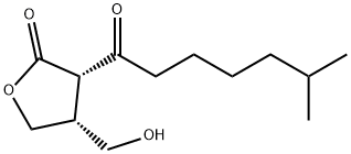 2(3H)-Furanone, dihydro-4-(hydroxymethyl)-3-(6-methyl-1-oxoheptyl)-, (3S-cis)- (9CI) 구조식 이미지