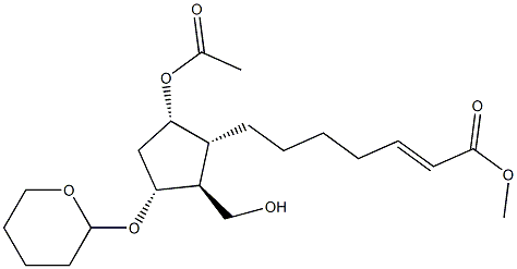 (E)-Methyl 7-((1R,2S,3R,5S)-5-acetoxy-2-(hydroxymethyl)-3-((tetrahydro-2H-pyran-2-yl)oxy)cyclopentyl)hept-2-enoate Structure