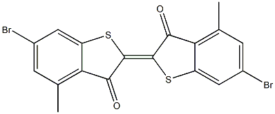 Benzo[b]thiophen-3(2H)-one, 6-bromo-2-(6-bromo-4-methyl-3-oxobenzo[b]thien-2(3H)-ylidene)-4-methyl- Structure