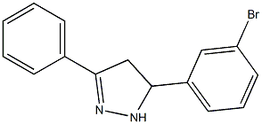 5-(3-bromophenyl)-3-phenyl-4,5-dihydro-1H-pyrazole 구조식 이미지