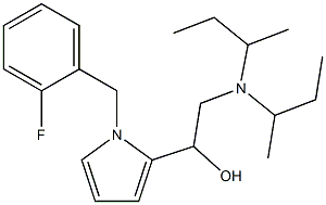 1-(1-(2-fluorobenzyl)-1H-pyrrol-2-yl)-2-(di-sec-butylamino)ethanol 구조식 이미지