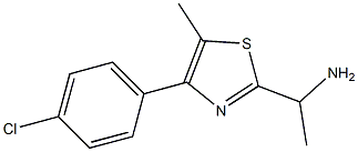 1-[4-(4-chlorophenyl)-5-methyl-1,3-thiazol-2-yl]ethan-1-amine Structure