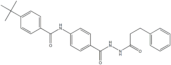 4-(tert-butyl)-N-(4-{[2-(3-phenylpropanoyl)hydrazino]carbonyl}phenyl)benzamide 구조식 이미지