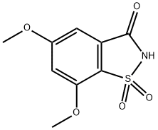 1,2-Benzisothiazol-3(2H)-one, 5,7-dimethoxy-, 1,1-dioxide Structure