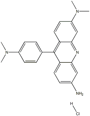 3,6-Acridinediamine, 9-[4-(dimethylamino)phenyl]-N,N-dimethyl-, monohydrochloride 구조식 이미지