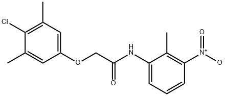 2-(4-chloro-3,5-dimethylphenoxy)-N-(2-methyl-3-nitrophenyl)acetamide Structure