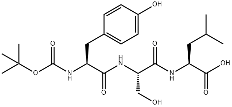 (tert-butoxycarbonyl)-L-tyrosyl-L-seryl-L-leucine Structure