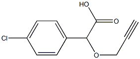 2-(4-chlorophenyl)-2-(prop-2-yn-1-yloxy)acetic acid 구조식 이미지