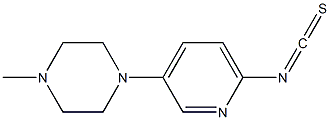 1-(6-isothiocyanato-pyridin-3-yl)-4-methyl-piperazine Structure