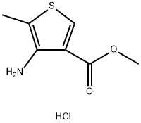 4-(methoxycarbonyl)-2-methylthiophen-3-aminium chloride 구조식 이미지
