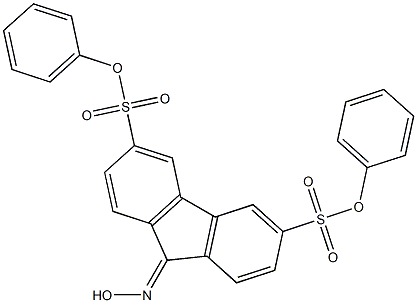 diphenyl 9-(hydroxyimino)-9H-fluorene-3,6-disulfonate Structure