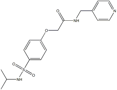 2-{4-[(isopropylamino)sulfonyl]phenoxy}-N-(4-pyridinylmethyl)acetamide Structure
