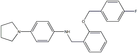 N-{2-[(4-fluorobenzyl)oxy]benzyl}-4-pyrrolidin-1-ylaniline 구조식 이미지