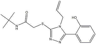 2-{[4-allyl-5-(2-hydroxyphenyl)-4H-1,2,4-triazol-3-yl]sulfanyl}-N-(tert-butyl)acetamide Structure