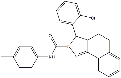 3-(2-chlorophenyl)-N-(4-methylphenyl)-3,3a,4,5-tetrahydro-2H-benzo[g]indazole-2-carboxamide Structure