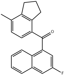 Methanone, (2,3-dihydro-7-methyl-1H-inden-4-yl)(3-fluoro-1-naphthalenyl)- 구조식 이미지