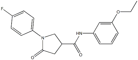 N-(3-ethoxyphenyl)-1-(4-fluorophenyl)-5-oxo-3-pyrrolidinecarboxamide 구조식 이미지