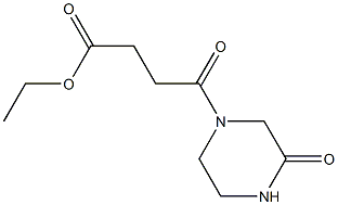 ethyl 4-oxo-4-(3-oxo-1-piperazinyl)butanoate Structure