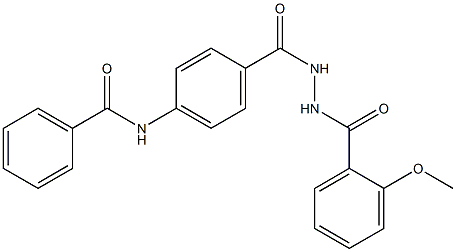 N-(4-{[2-(2-methoxybenzoyl)hydrazino]carbonyl}phenyl)benzamide 구조식 이미지