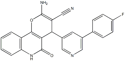 2-amino-4-[5-(4-fluorophenyl)-3-pyridinyl]-5-oxo-5,6-dihydro-4H-pyrano[3,2-c]quinoline-3-carbonitrile Structure