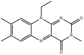 10-Ethyl-3,7,8-trimethyl-benzo[g]pteridine-2,4(3H,10H)-dione 구조식 이미지