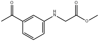 Glycine, N-(3-Acetylphenyl)-, Methyl Ester Structure