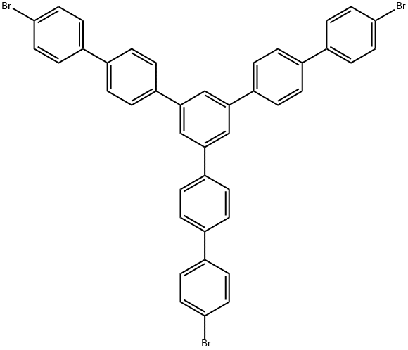 1,3,5-tris-(4-bromo-1,1'-diphenyl-4'-yl)benzene Structure